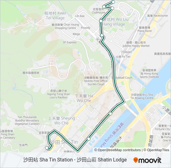 巴士62K的線路圖