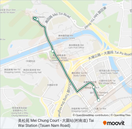 巴士63A的線路圖