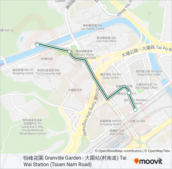 63B Bus Line Map