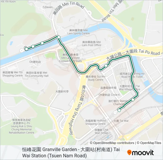 63B Bus Line Map