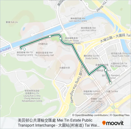 巴士63K的線路圖