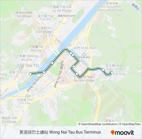 巴士65A的線路圖
