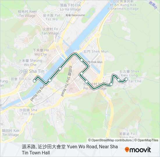 巴士65A的線路圖