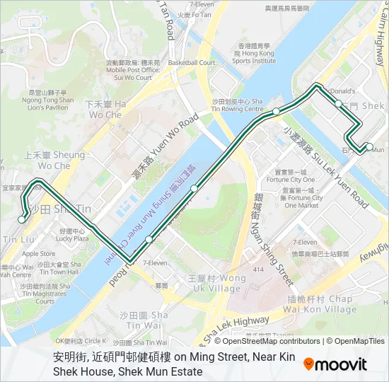 67A Bus Line Map