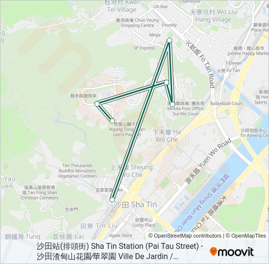 巴士69K的線路圖