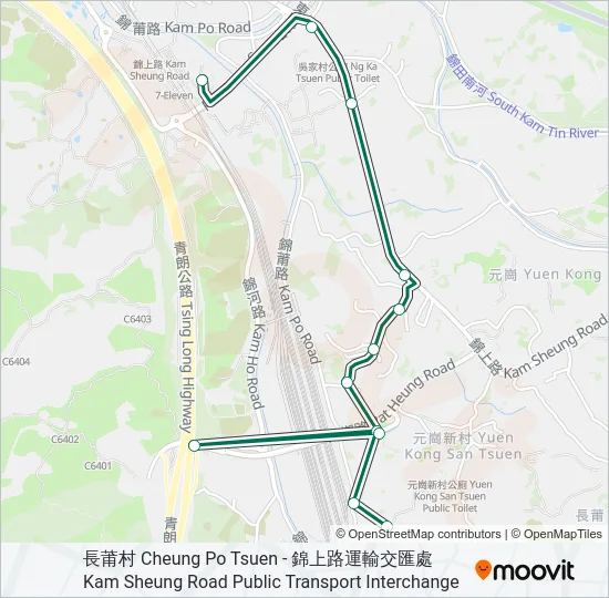 71A Bus Line Map