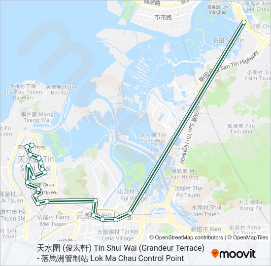 巴士79S的線路圖