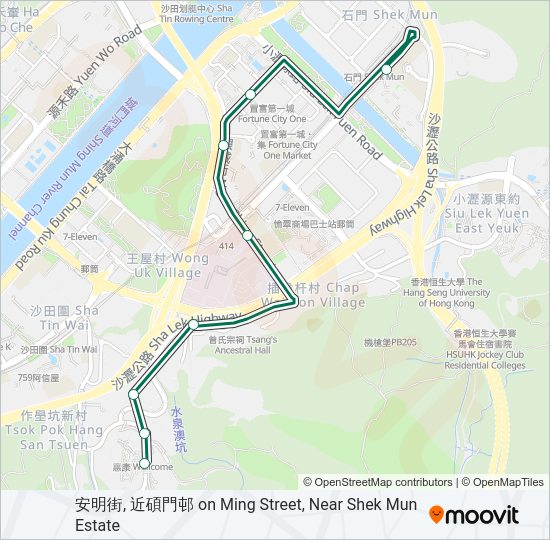巴士813的線路圖
