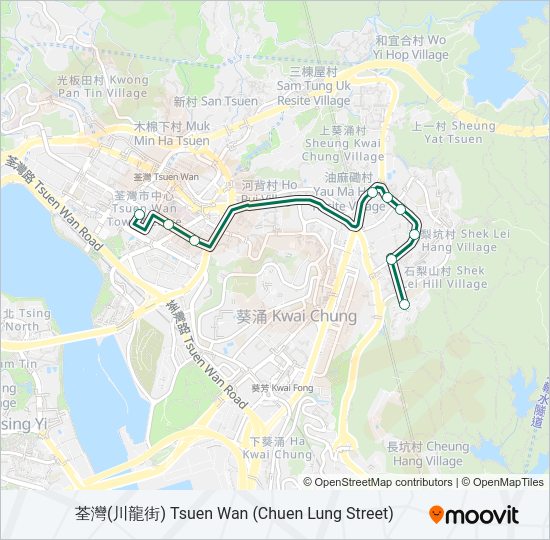 巴士86A的線路圖