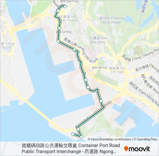 87A Bus Line Map
