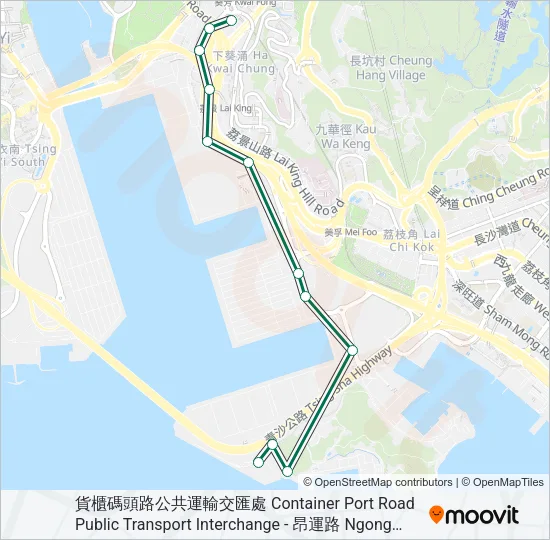 87A Bus Line Map