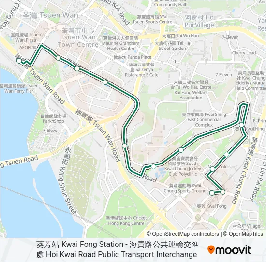 87K Bus Line Map