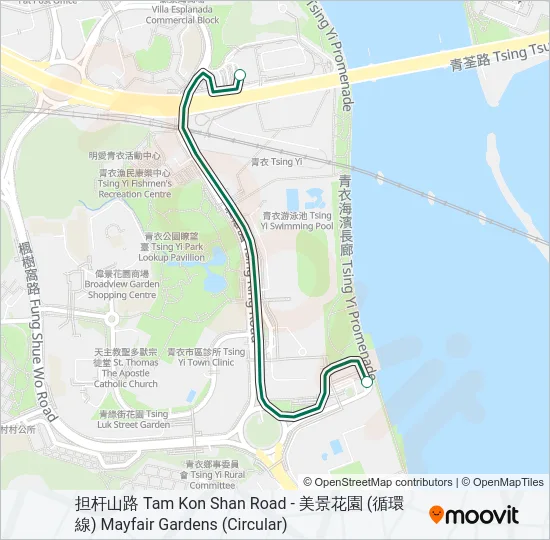 88A Bus Line Map