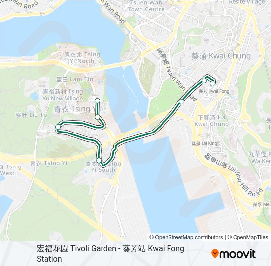 巴士88D的線路圖