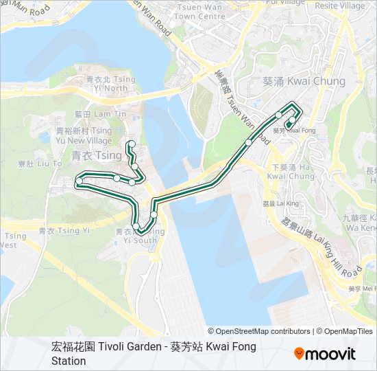 巴士88D的線路圖