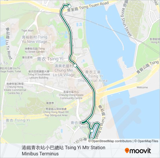 巴士88F的線路圖