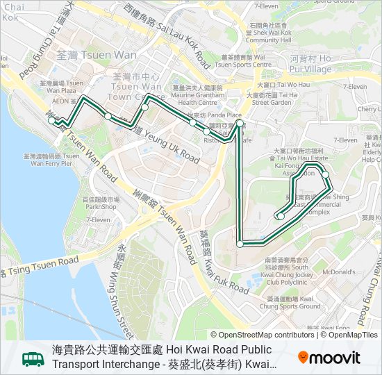 89B bus Line Map