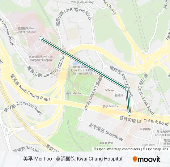 90A Bus Line Map