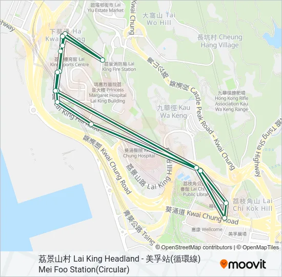 90M Bus Line Map