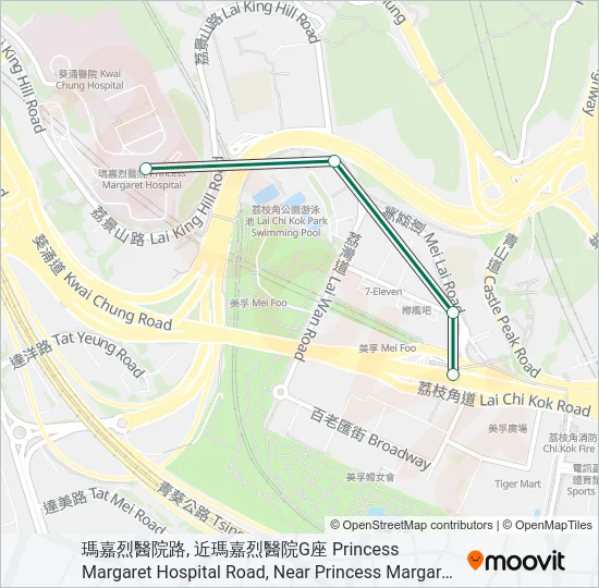 90P Bus Line Map