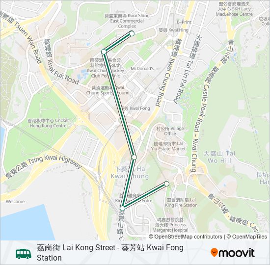 91A bus Line Map