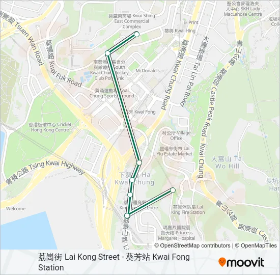 91A Bus Line Map