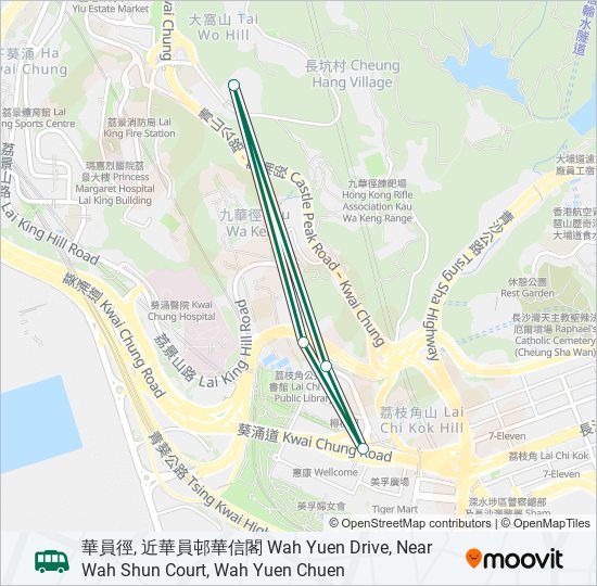 92M bus Line Map