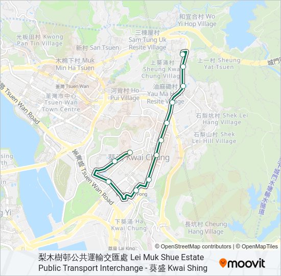 巴士94A的線路圖