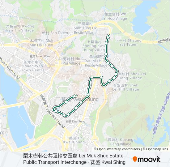 巴士94A的線路圖