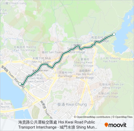 巴士94S的線路圖
