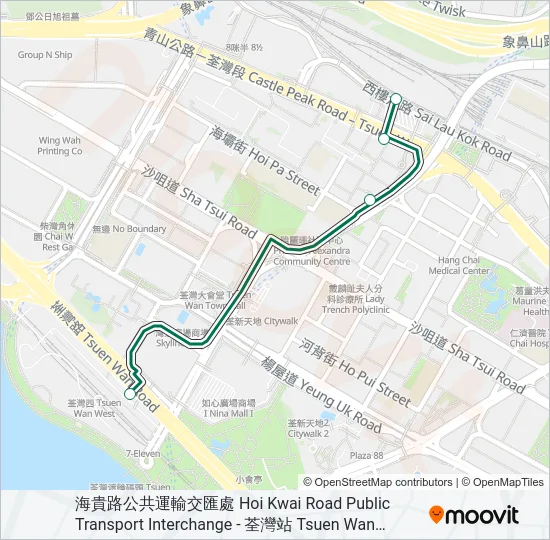 95K Bus Line Map