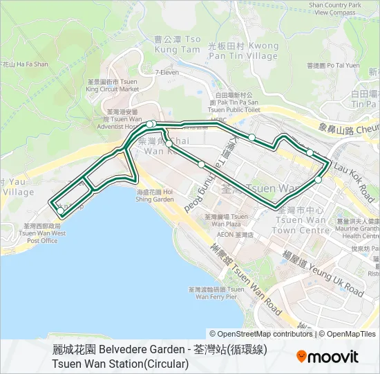 96B Bus Line Map