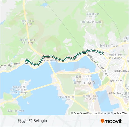 96C Bus Line Map