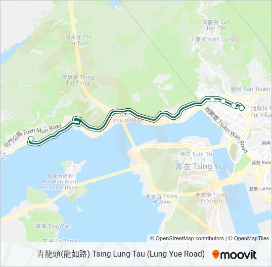 96M Bus Line Map