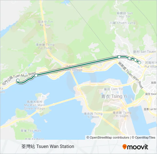 96M Bus Line Map