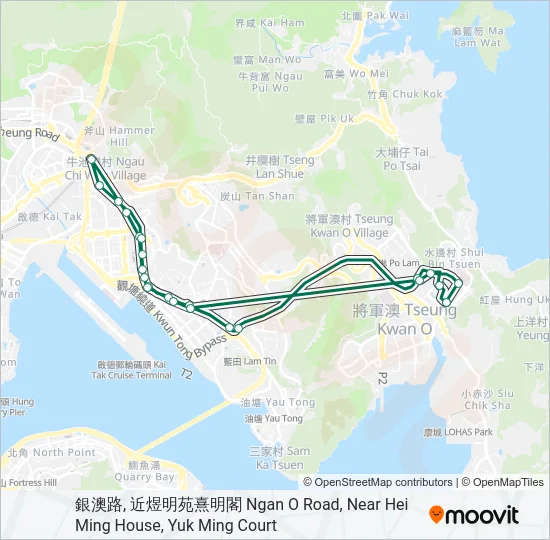 102B Bus Line Map