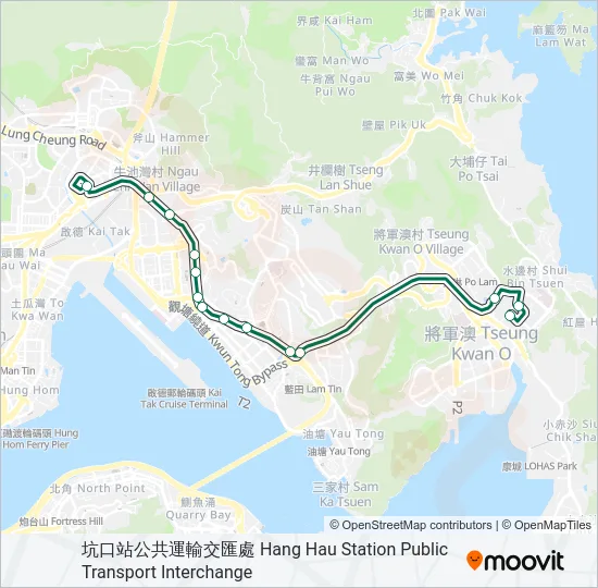 102S Bus Line Map