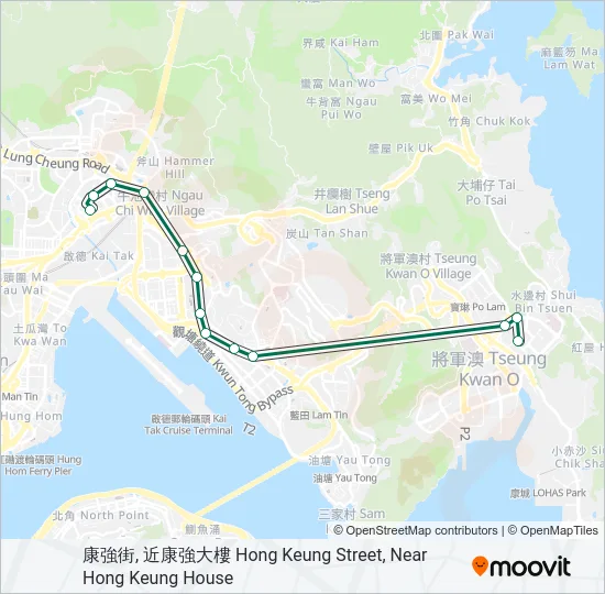 102S Bus Line Map