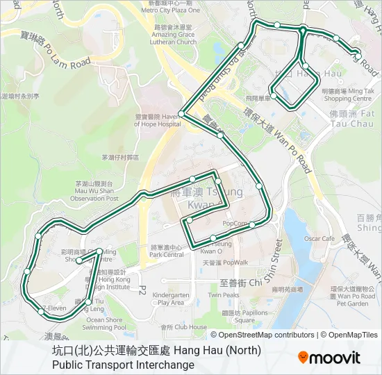 108A Bus Line Map