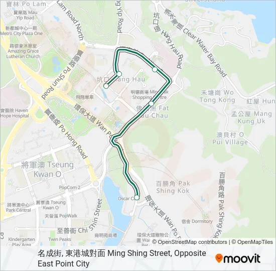 109M Bus Line Map