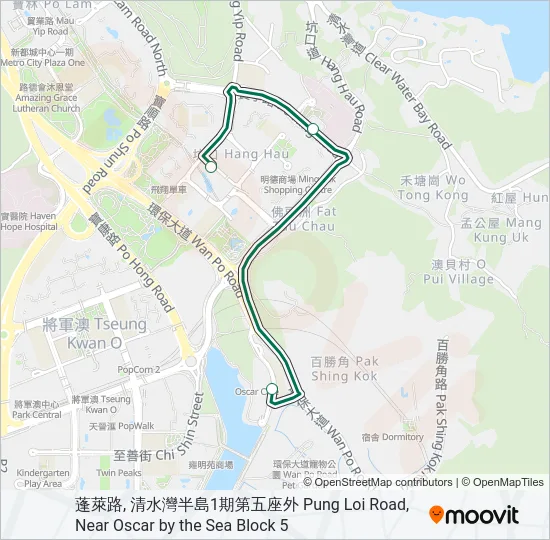 109M Bus Line Map