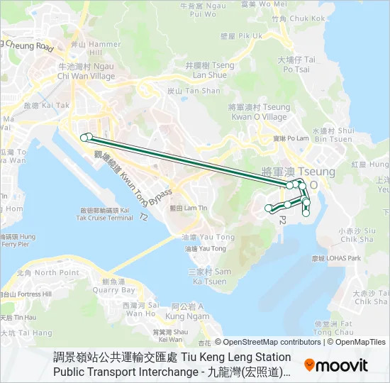 110A Bus Line Map