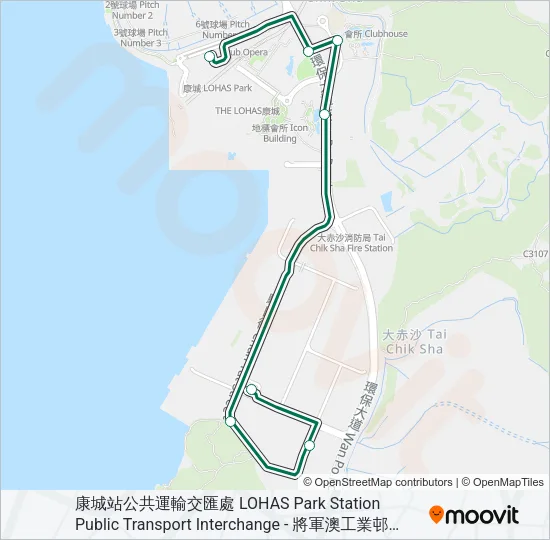 112M Bus Line Map