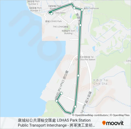 112M Bus Line Map