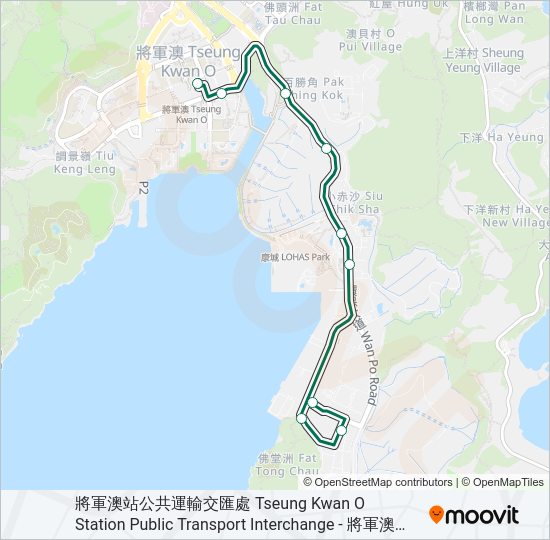 巴士112S的線路圖
