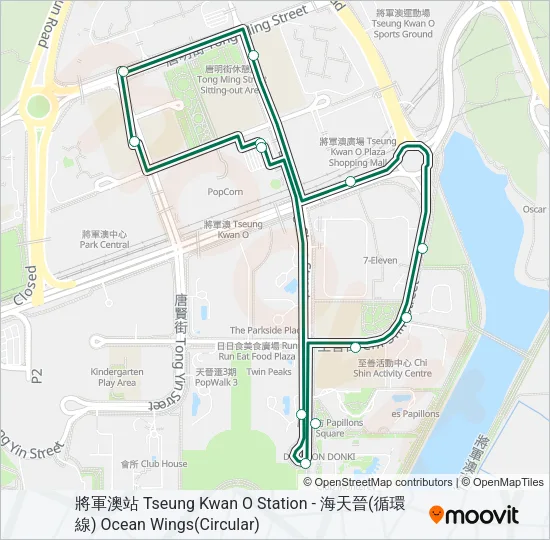 114A Bus Line Map