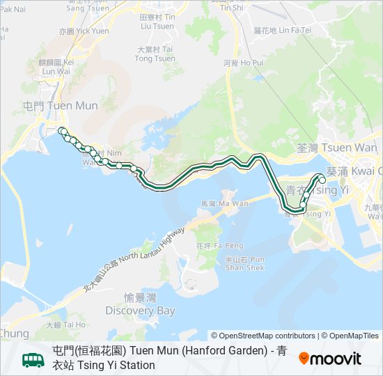 140M bus Line Map