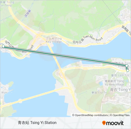 308A Bus Line Map