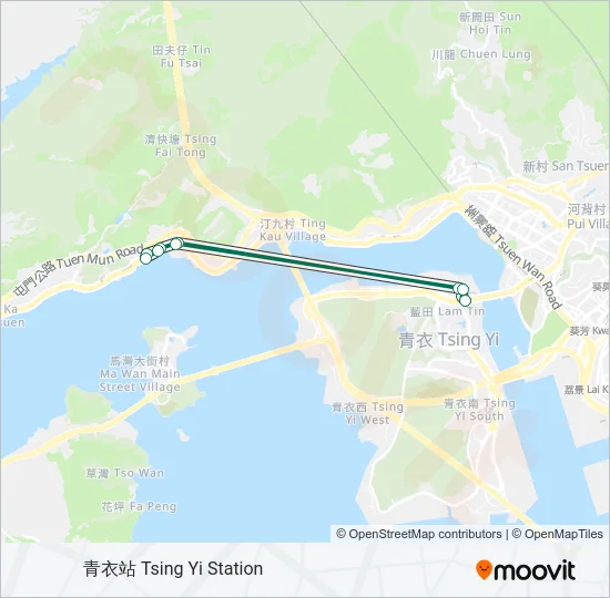 308M Bus Line Map