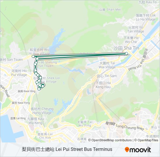 巴士403P的線路圖